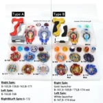 Superking 6 PCS Bey Storage Box Set with Sparking Launchers and Grips Spinning Tops Gift for Children - Image 2
