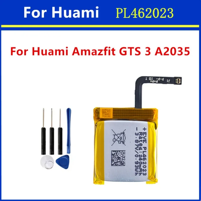 240mAh PL462023 Polymer Li-Ion Battery Cell For Amazfit Gts 3 A2035 Smart Sports Watch + Free Tools - Image 1