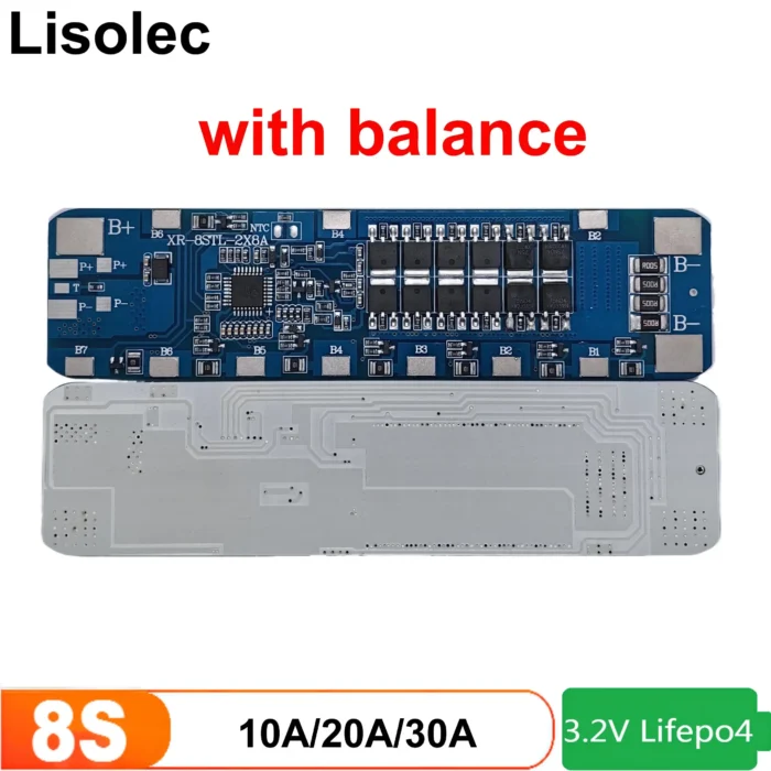 Lifepo4 8S BMS with Balance 30A 20A 10A Protection Board for 24V 8S2P 8S3P 18650 32650 32700 Lithium Iron Phosphate Battery PACK - Image 5