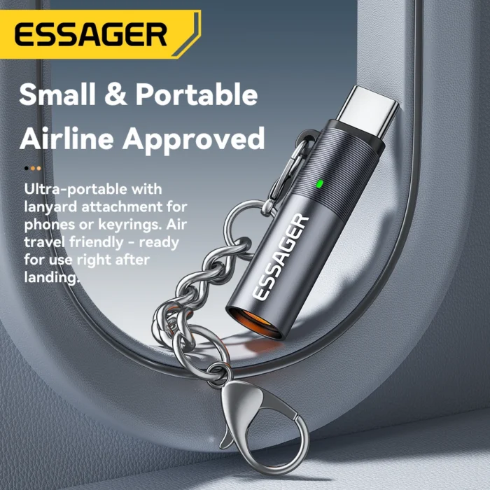 Essager Type-C Mini Lighter Tungsten Wire No Flame Safe Energy-Saving Can Be Carried OnThe Plane OTG-Compatible USB-C Lighter - Image 9