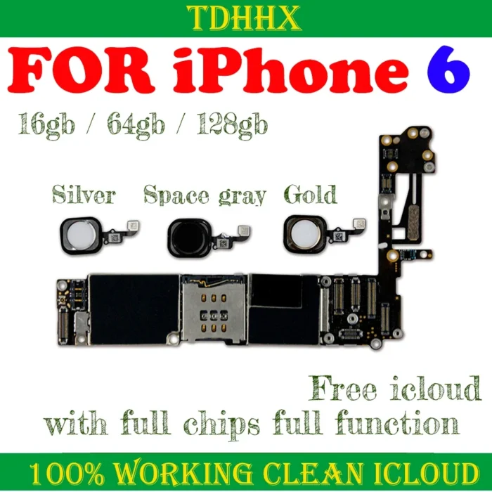 Mainboard Clean iCloud Working for iPhone 6 Motherboard With/Without Touch ID Plate Full TestedWith iOS System Logic Board - Image 2