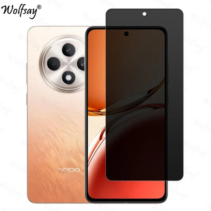Privacy Screen Protector For Oppo Reno12 F Anti-Spy Tempered Glass For Oppo Reno 12F 11F 5G Camera Glass For Oppo Reno 12F Glass - Image 2