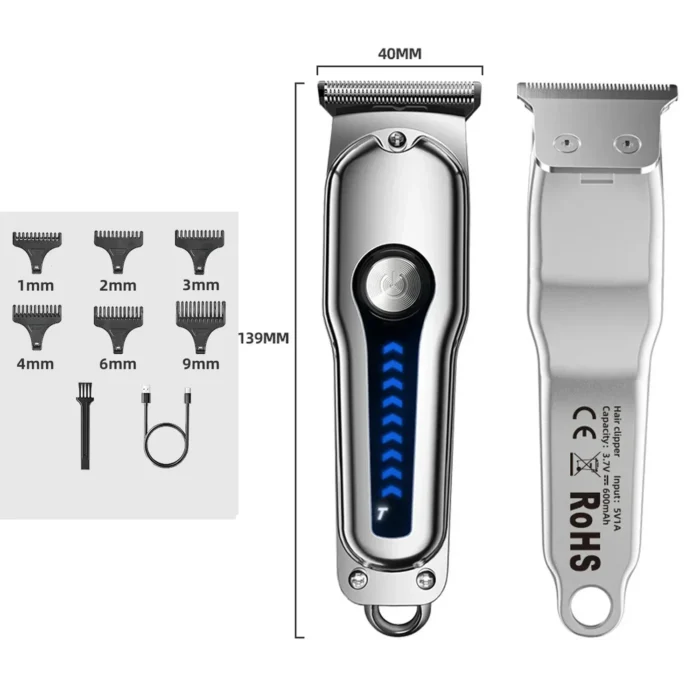 Electric Hairdresser Shaving Head Pusher Electric Pusher Clipper Hair Precision USBCharging Hair Trimmer for Men Home Appliances - Image 1