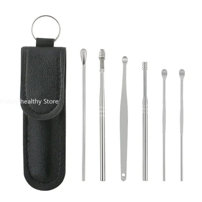 Ear Cleaner Wax Pickers Earpick Wax Remover Curette Ear Pick Cleaner Kit Spoon Care Ear Clean Tool - Image 2