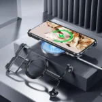 Custodia per telefono con supporto cavo in metallo in alluminio per Google Pixel 8 Pixel 8 Pro custodia protettiva magnetica senza cornice per Pixel 8 Pro Funda