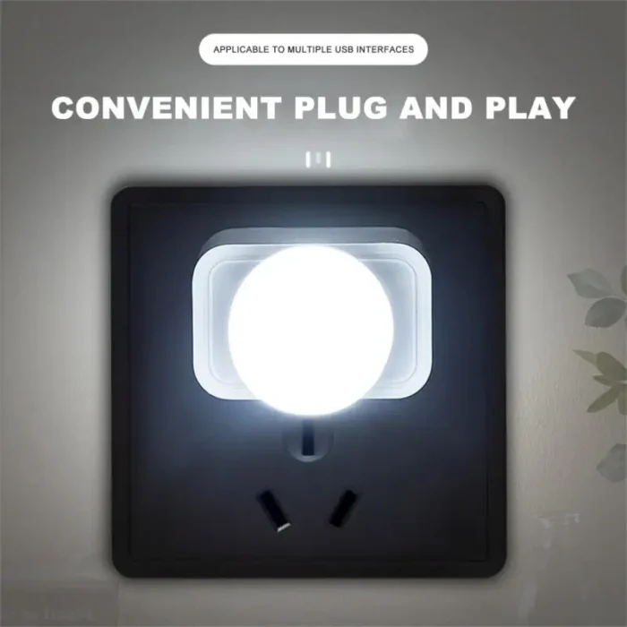 USB Book Lights USB Night Light Mini LED Night Light USB Plug Lamp Power Bank Charging Small Round Reading Eye Protection - Image 5