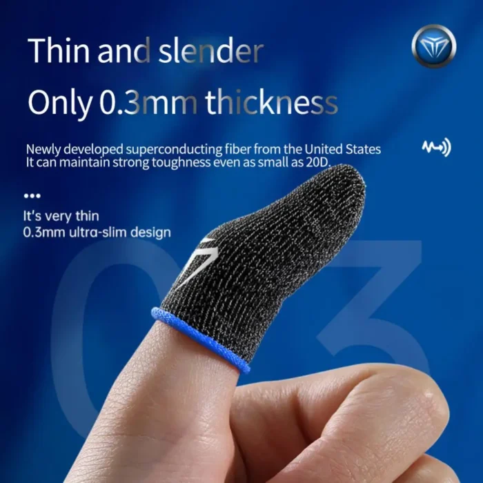 5pair(10pcs) Finger Sleeves Phone Gaming Hand Antiskid Controller Gloves Anti Sweat Breathable Seamless Touchscreen Finger Cover - Image 2