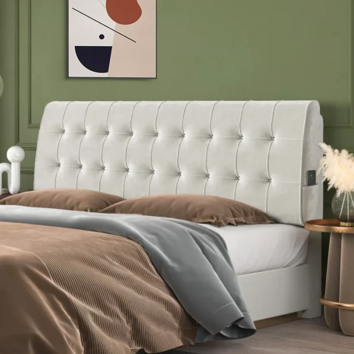 Full Fabric Bed Headboard Cover Soft Pack Simple Modern Bed Cover European Style Leather Bed Dust Cover Wooden Bed Pro - Image 6