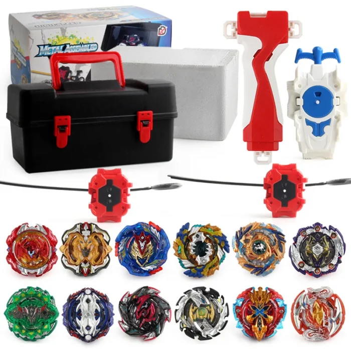 Toupie s Set Burst Metal Fusion Gyro With Handle Launcher Tool Box Spinning Top Toys For Boys Children Gifts XD168-21B - Image 2