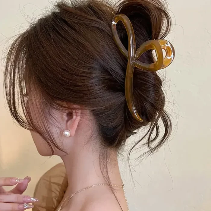 Elegant Jelly Color Bow Hair Claw For Women Girls Sweet Hair Ornament Back Headband Hair Clips Hairpin Fashion Hair Accessories - Image 1