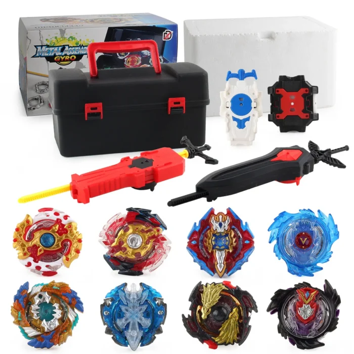 Toupie s Set Burst Metal Fusion Gyro With Handle Launcher Tool Box Spinning Top Toys For Boys Children Gifts XD168-21B - Image 4