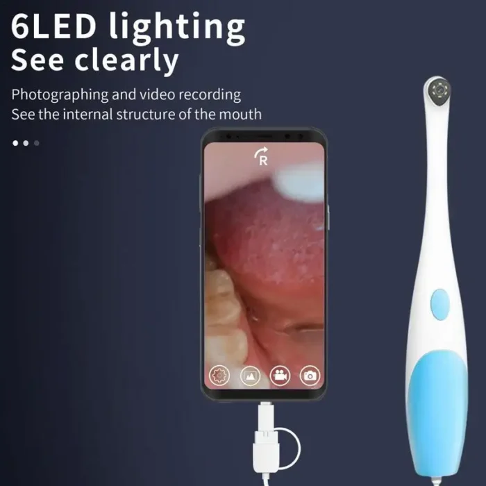 HD Portable 3 In1 Visual Odontoscope Oral Examination Camera With 6 LED Lights Teeth Detecting Endoscope Cameras For Dentists - Image 4