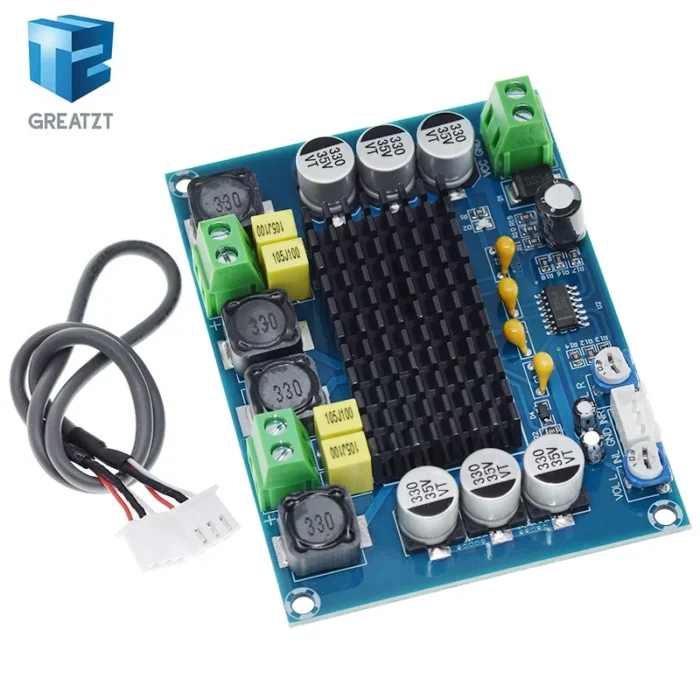GREATZT DC 12V 24V 120W*2 TPA3116 D2 Dual Channel digital Power audio amplifier board good - Image 4