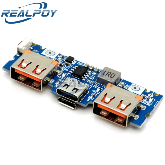 Lithium Battery Charger Board LED Dual USB 5V 2.4A Micro / Type-C USB Mobile Power Bank 18650 Charging Module - Image 1