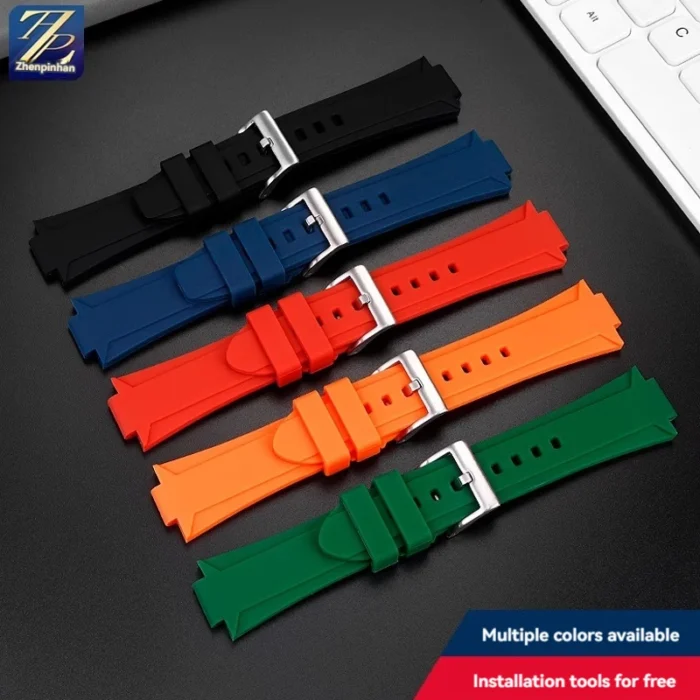 21mm 24mm Silicone Rubber Watch Strap For Maserati Trident R8821108025 Series R882110039 Wristband Custom Protrusion Watchband - Image 2