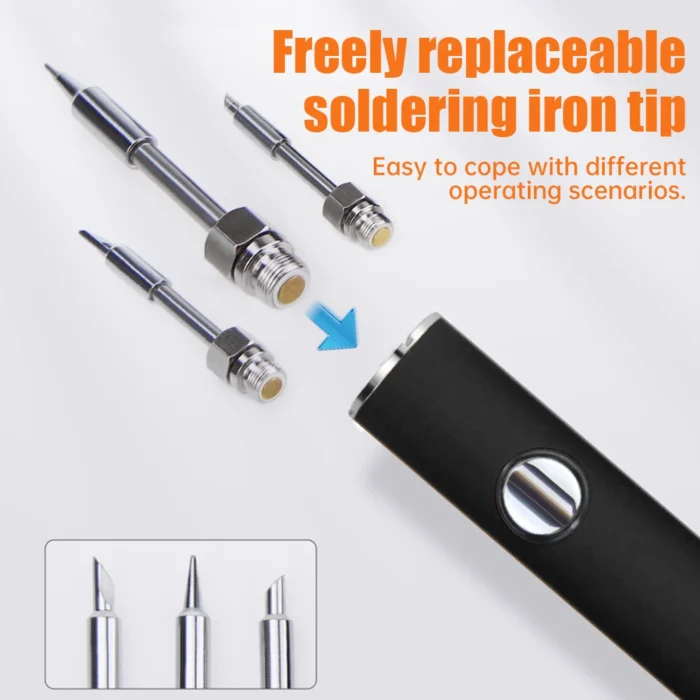 10W USB Digital Electric Soldering Iron Burning Pen Led Battery Display Screen Three-Speed Voltage 510 Connector Welding Tools - Image 2