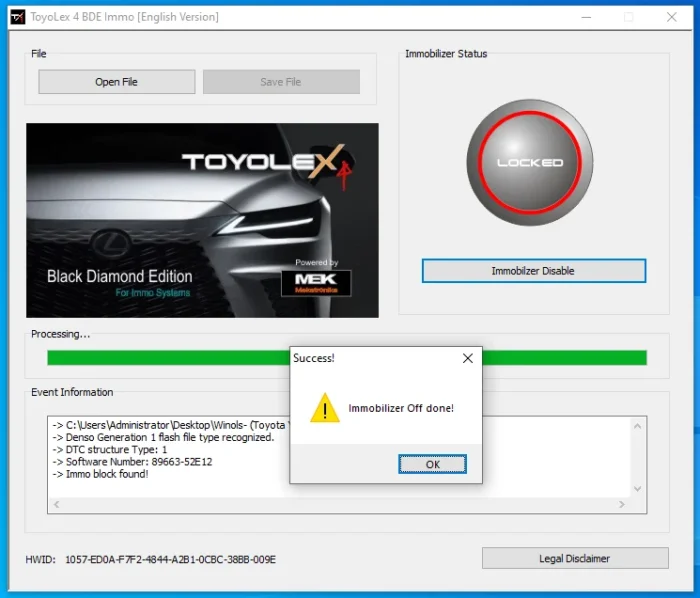 Unlimited Toyolex4 Toyolex 4 BDE IMMO OFF Software for Toyota Lexus and Hino N04 ECU SUPPORTS GENERATION 1/2 AND 3 FILES - Image 4