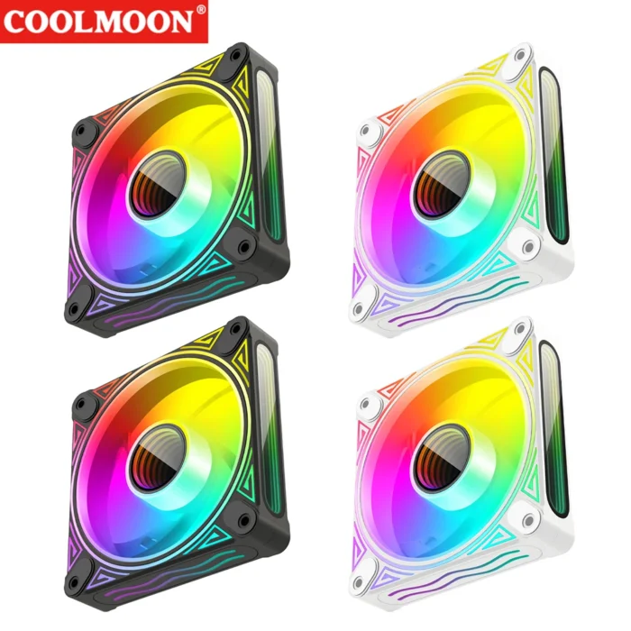 120mm Chassis Cooling Fan 23dB 30LEDS Luminous 5V 3PIN ARGB Auto Speed Regulation Smart Temperature Control for Desktop Computer - Image 4