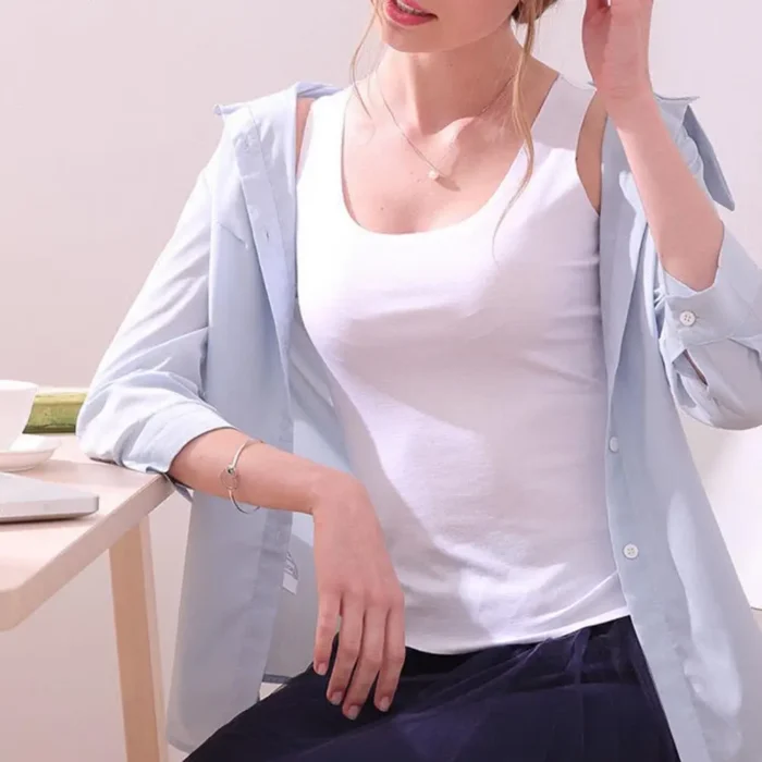 Women Vest T-shirt Summer Ice Silk Vest Women Undershirt Underwear All Match Casual Slim Tank Tops Stretchy Women Blouse Camis - Image 2