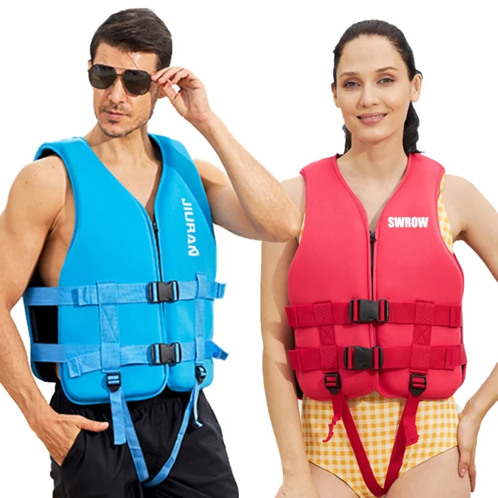 Portable fashion adult children's life jacket neoprene swimming life jacket water sports fishing kayak surfing life jacket 2023 - Image 3