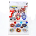 Superking 6 PCS Bey Storage Box Set with Sparking Launchers and Grips Spinning Tops Gift for Children - Image 4