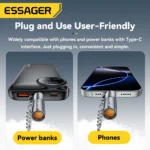 Essager Type-C Mini Lighter Tungsten Wire No Flame Safe Energy-Saving Can Be Carried OnThe Plane OTG-Compatible USB-C Lighter - Image 7