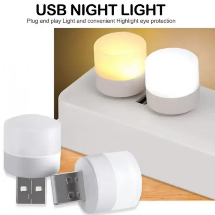 USB Book Lights USB Night Light Mini LED Night Light USB Plug Lamp Power Bank Charging Small Round Reading Eye Protection - Image 3