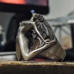 Personality Men Rings Goth Punk Witch Lilith Adjustable Finger Ring for Men Women Party Rings Unisex Jewelry Fashion Accessories - Image 2