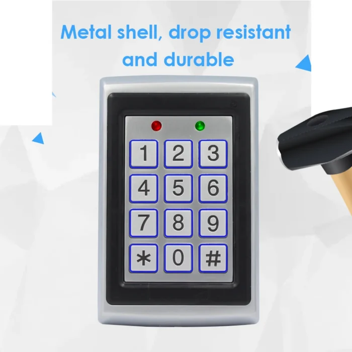 RFID Metal Access Control EM Card Reader Keypad W/ 2000 Users 125KHz Card Reader Keypad Key Fobs Door Access - Image 3