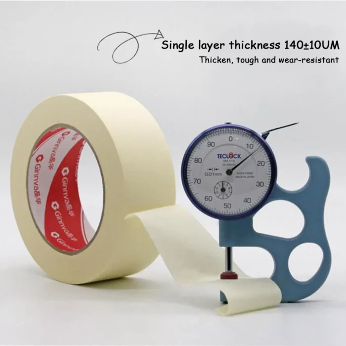 1PC 20M Low viscosity Masking Tape White 6mm-50mm Single Side Tape Adhesive Crepe Paper for Oil Painting Sketch Drawing Supplies - Image 2
