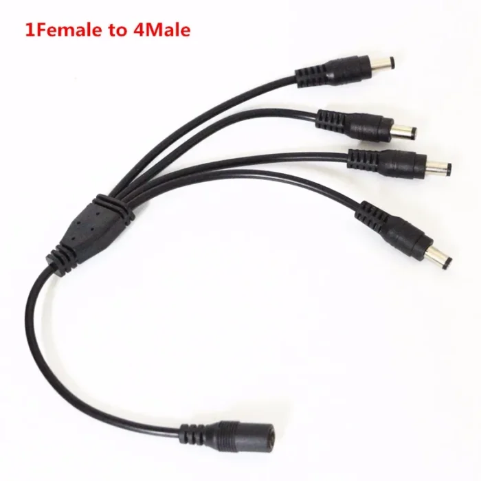 DC Power Jack 1 Female To 2/3/4 Male plug Splitter Adapter 5.5mm *2.1mm DC LED Connector Cable For CCTV Camera LED Strip Light - Image 3