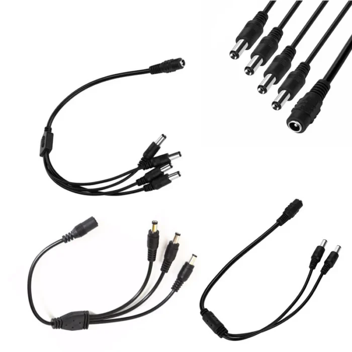 DC Power Jack 1 Female To 2/3/4 Male plug Splitter Adapter 5.5mm *2.1mm DC LED Connector Cable For CCTV Camera LED Strip Light - Image 6