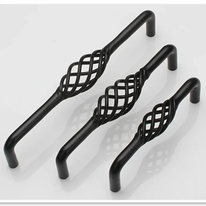 Hollow out Cage black furniture handle Cupboard Dresser cabinet drawer Pull birdcage handle Single Knob / Hole CC 96/128/160mm - Image 9
