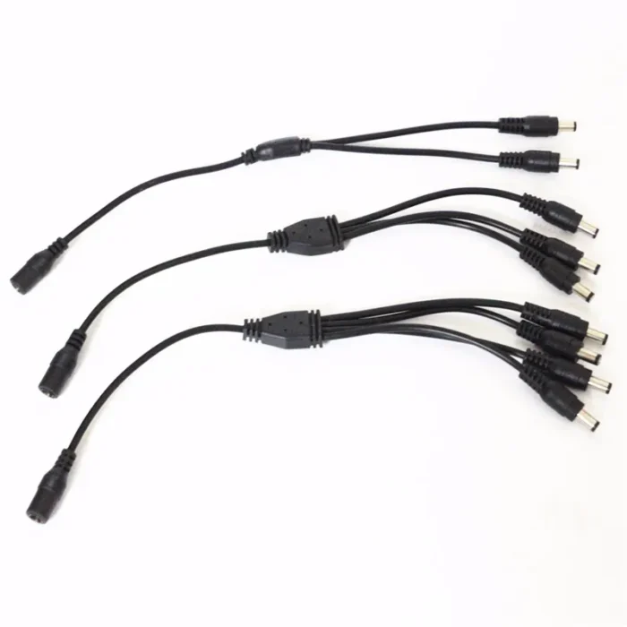 DC Power Jack 1 Female To 2/3/4 Male plug Splitter Adapter 5.5mm *2.1mm DC LED Connector Cable For CCTV Camera LED Strip Light - Image 1