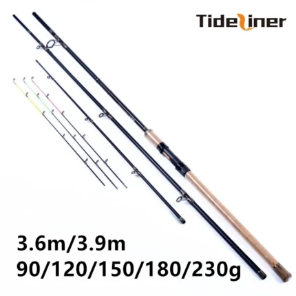 Tideliner 3.6m 3.9m Feeder fishing rod three quivertips 90g 120g 150g 180g 230g 3+3 spinning carp carbon fiber river fishing rod