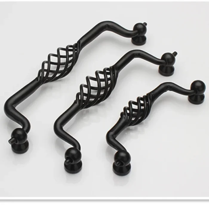 Hollow out Cage black furniture handle Cupboard Dresser cabinet drawer Pull birdcage handle Single Knob / Hole CC 96/128/160mm - Image 8