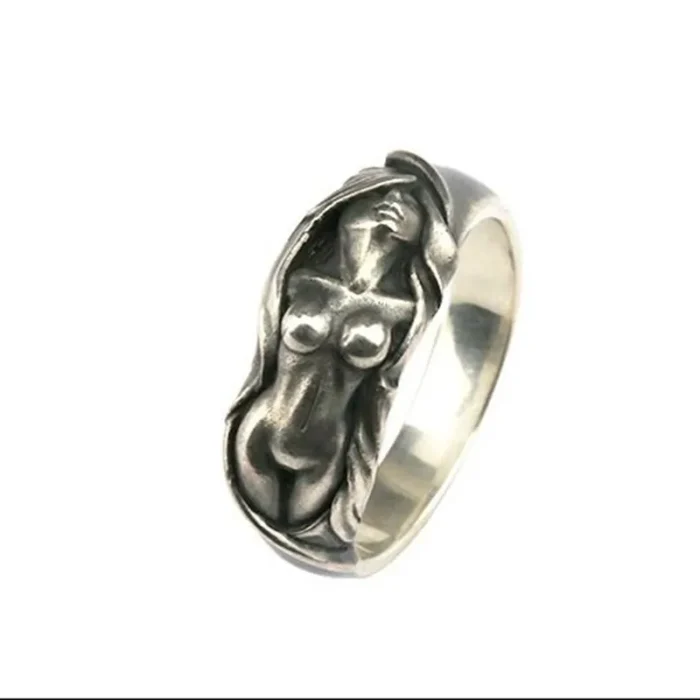 Original Fashion Retro Nude Girl Ring Fun Personality Gift Jewelry - Image 4