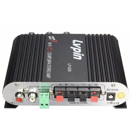 Car Channel power amplifier Lvpin838 Subwoofer 2.1 Channels Super Bass HiFi 12V CD MP3 MP4 Stereo Radio Amplifier for Auto