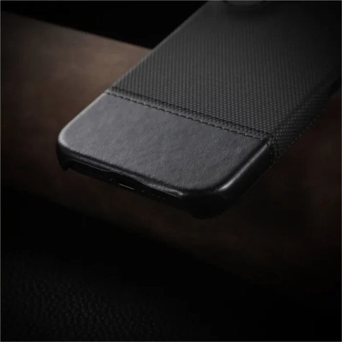 Business Leather Iron on Nylon Fabric Case For iPhone 16 15 14 13 12 Pro Max Plus Borderless Breathable Matte Shockproof Cover - Image 6
