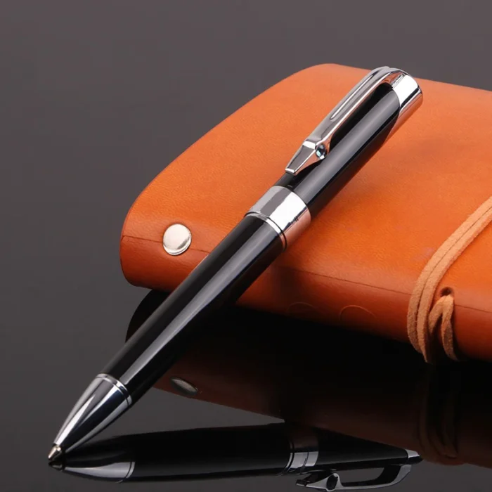 1Pcs High quality ball pen rotating Metal ballpoint Pen Stationery Ballpen 1.0mm Black ink Office & School Supplies - Image 1