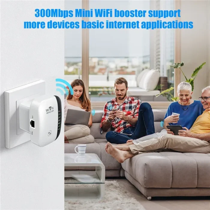 300Mbps Wireless WIFI Repeater 24G WiFi Signal Extender Wireless WiFi Amplifier 802.11N Long Range WiFi Booster for PC Laptop TV - Image 4