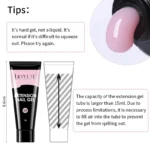 LILYCUTE 15ML Quick Extension Gel Nail Polish Nude Milk White Color Finger Prolong Acrylic Crystal Construction Hard Gel Varnish - Image 6