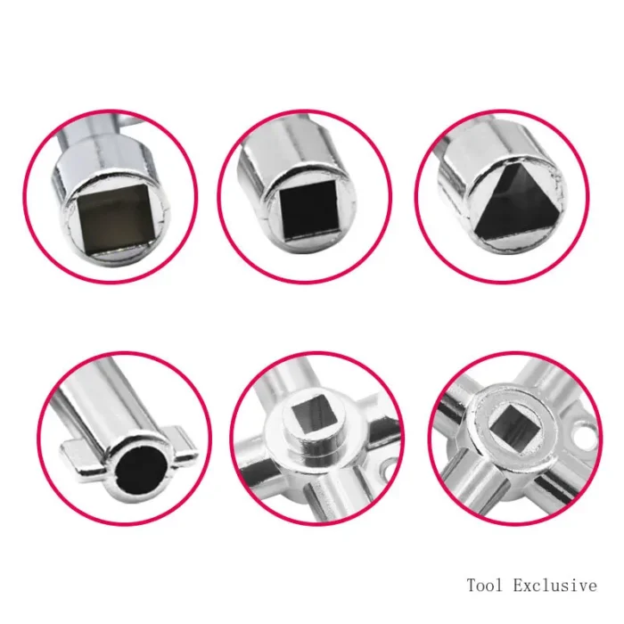 Multi-Specification Cross-Shaped Electric Control Cabinet Triangle Key Wrench Elevator Water Meter Valve Double-Sided Wrench - Image 5