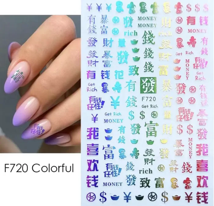Winter 3D Cartoon Chinese Dragon Nail Sticker Color Red Gold Various Design Self Pressure On Manicure Decals Nail Art Decoration - Image 3