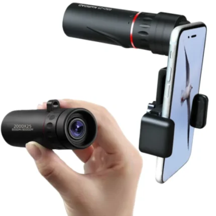 2000x24 HD Monocular Telescope Mini Portable Phone Telescope With Bracket Outdoor Camping Hunting Birdwatching Telescope