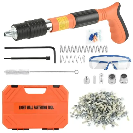 Hot SalesDecoration Use Air Stapler Nail Gn 5-Speed Power With 200 Nails Pneumatic Nail Gun Ceiling/Frame Fixing Woodworking To
