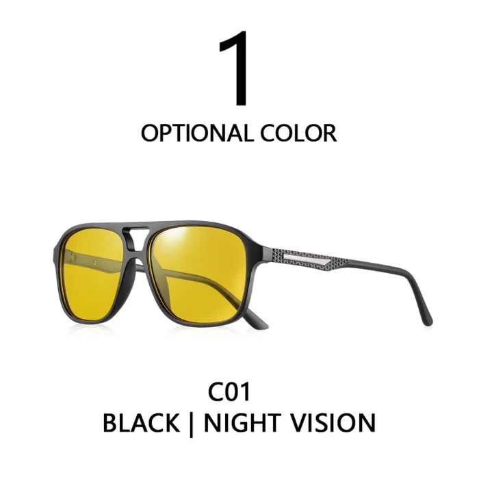 CRIXALIS Pilot Vintage Square Sunglasses Men Women Retro Driving Night Vision Sun Glasses Female Luxury Designer Shades UV400 - Image 4
