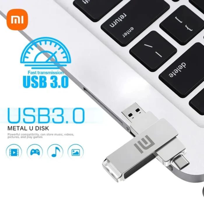 Xiaomi New 2TB Flash Drive High Speed Transfer Metal Flash SSD Type-c 2-In-1 Pendrive Waterproof Flash Disk for Computer - Image 4