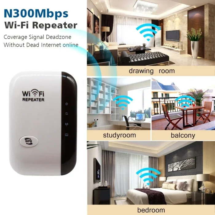 300Mbps WiFi Repeater Amplifier WiFi Extender WiFi Booster Signal 802.11N Long Range Wireless Wi-Fi Access Point - Image 4