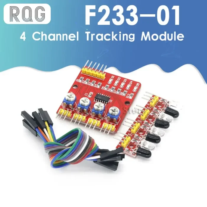 F233-01 Four-way infrared tracing / 4 channel tracking module / transmission line / obstacle avoidance / car / robot sensors - Image 1
